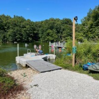 Kayak launch located at the south boat launch near the dam.